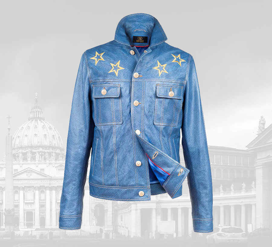 blue star denim jacket